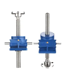 Hand wheel Worm gear lifting table lifting 200kg-500kg weight screw elevator SWL2.5 Ton screw length 200 inches worm Gearbox