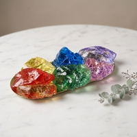 Bougie en gel biodégradable faite à la main, longue durée, en blocs colorés, souples et durs, transparents, pour les fêtes de Diwali, vente en gros