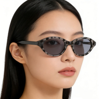 Lunettes de vue unisexes pour adultes, monture ovale rétro en acétate, stock disponible, livraison rapide