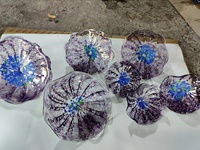 Piring Dinding Kaca Art Deco Longree Besar Modern Unik Buatan Tangan Multi-fungsi Seni Dinding Gantung Pernikahan