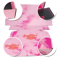 Boîte d'expédition de bijoux en carton ondulé rose personnalisée de luxe avec logo UV