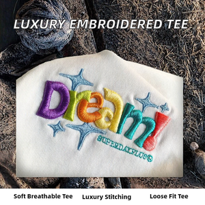 T-shirt de luxe pour homme 100 % coton, 280 g, haute qualité, broderie frontale, vierge, impression sérigraphique personnalisée, coupe ample, vente en gros - Product Image 2