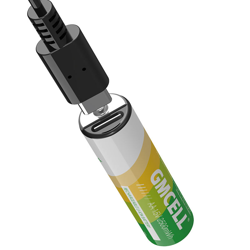 Batería de litio USB AA