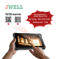 Android 11,0 de 8 pulgadas, 8GB + 64GB, UHF, escáner de código de barras 2D y huellas dactilares, Tablet PC industrial resistente, 700 NITs, resistente Ip68, zona ATEX