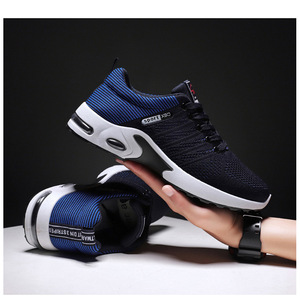 Chaussures de marche légères en maille pour hommes, à lacets et à enfiler, antidérapantes, avec coussin EVA et doublure en coton, style sport extérieur - Product Image 2
