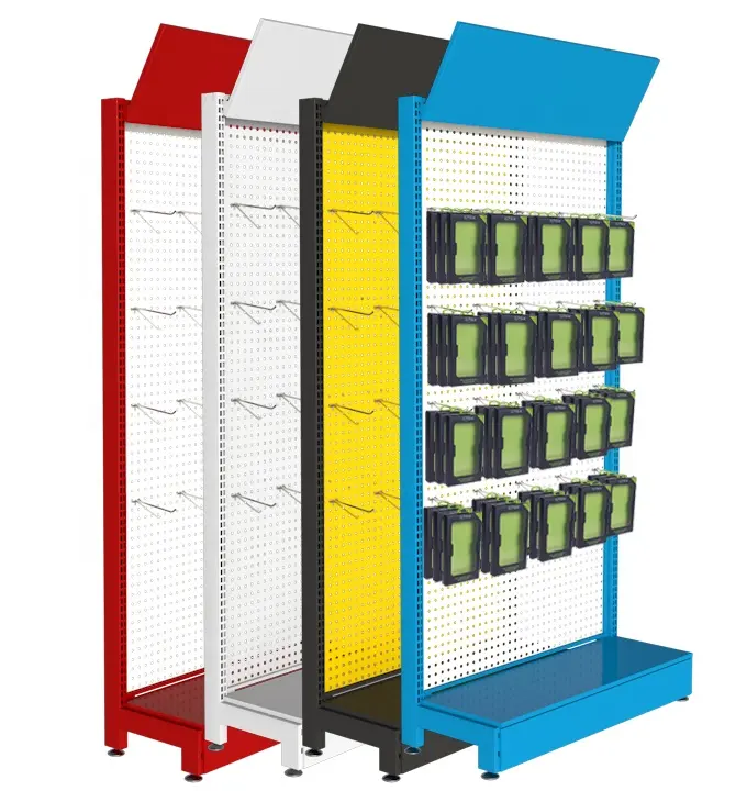 Mehrzweck geschäft Telefon zubehör Hardware-Werkzeug Sportartikel Metall Peg board Ausstellung Display Rack Stand