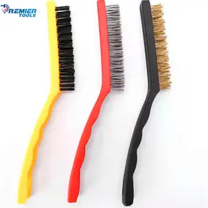 9'' industrial cleaning brush nylon brass stainless steel wire brush for polishing rust removal and cleaning