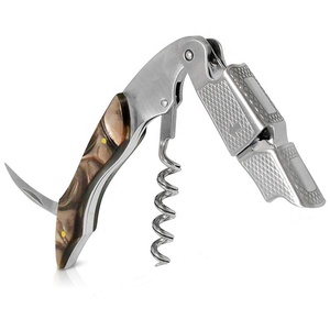 Chuyên Nghiệp Hiện Đại phẳng công cụ thanh đôi bản lề điểm tựa rượu vang bồi bàn corkscrew với thép không gỉ và nhựa xử lý - Product Image 4