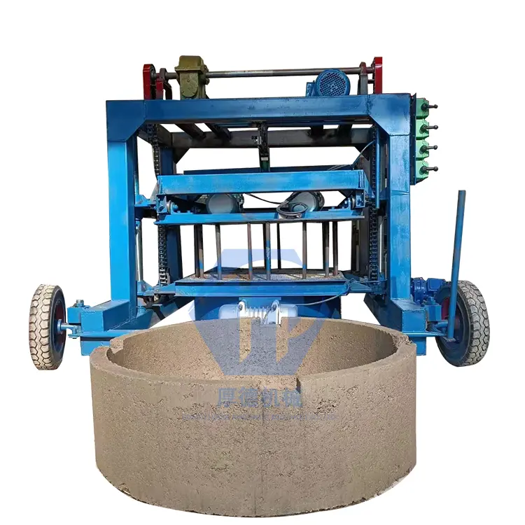 Ghana Custom Mold Manufacturing Cement Manhole Ring Culvert Pipe automatic Lifting Cement Brick Making Machinery South Africa