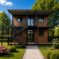 Maison préfabriquée modulaire à double couche, pliable, pour appartements, hôtels, maisons d'hôtes