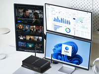 Mini PC Sin Ventilador Intel Core I5-8250U, 6 Puertos COM de Alta Compatibilidad, 8 Puertos USB, Compatible con Pantalla Independiente Triple 4K