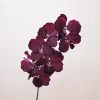 Bunga Artificial Floralixin 7 Tangkai Anggrek Vanda Sentuhan Alami Dekorasi Pernikahan Rumah Pesta Rangkaian Bunga