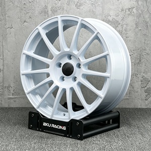 Rines Forjados Bku 5X114.3 para <span class=keywords><strong>Toyota</strong></span> <span class=keywords><strong>GR</strong></span> <span class=keywords><strong>Yaris</strong></span> GR86 Honda Fit de 17, 18 y 19 Pulgadas, Blancos, Multirradio, para Autos de Carreras - Product Image 2