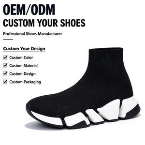 Chaussures de marche tendance 2026 : Baskets plateforme rétro de créateur, style chaussette, populaires - Product Image 1