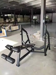 <span class=keywords><strong>Banc</strong></span> de musculation inclinable SK Commercial avec système de verrouillage des jambes, roulettes de rangement, crochets en J réglables, équipement de musculation à poids libre CE - Product Image 3
