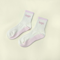 Chaussettes antidérapantes pour Pilates et Yoga, respirantes et personnalisables pour femmes