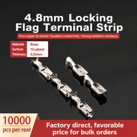 Connecteurs Femelles Étanches Plaqués Laiton 4,8 mm à Sertir Modèle HF622-6.3 230V pour Haut-parleur de Voiture HongFei