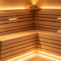 Sauna extérieur de luxe en bois pour jardin et villa