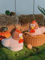 Pantoufles personnalisées mignonnes et kawaii en forme de poulet pour femmes, en peluche, en EVA, rembourrées en coton PP, design de dessin animé, promotionnelles