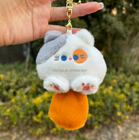 Porte-clés en peluche chat de dessin animé Kawaii, mini jouet en peluche doux, pendentif de sac, accessoires décoratifs
