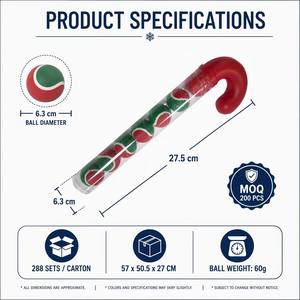 Novedoso Set <span class=keywords><strong>de</strong></span> 6 Juguetes Navideños para Mascotas: Pelotas <span class=keywords><strong>de</strong></span> Tenis <span class=keywords><strong>de</strong></span> Fieltro Realistas en Empaque Festivo <span class=keywords><strong>de</strong></span> Bastones <span class=keywords><strong>de</strong></span> Caramelo, Listo para Venta al por Mayor y Minorista - Product Image 3