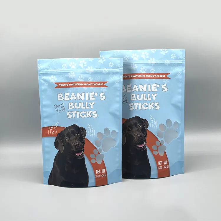 卸売犬用おやつ包装袋デザインスタンドアップポーチペット用おやつプラスチック製ペットフード包装カスタム再封可能ペットフードバッグ