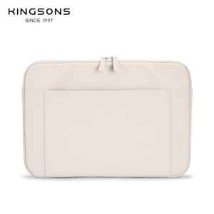 Kingsons Inner Sleeve <b>Tablet</b> <b>Bag</b> Ultra Thin Zipper Closure For Business Travel Beige - Product Image 5