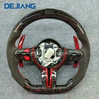 Volant en carbone forgé LED personnalisé pour BMW Série F F10 F30 F25 F16 F11 F12 F32 E70 E90 Volant en carbone