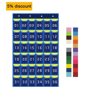 Nummerierter Taschenorganizer Wasserdichter Faltbarer Handy-Hängeorganizer Telefonhalter Aufbewahrungstasche Anpassbare Größen für Klassenzimmer - Product Image 1