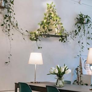 Appendiabiti 2 set per la decorazione della parete della boemia edera artificiale LED strip floating rack per camera <span class=keywords><strong>da</strong></span> letto bagno soggiorno nursery <span class=keywords><strong>corri</strong></span> - Product Image 2