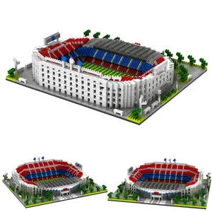 XRH 도매 3D 축구 필드 조립 경기장 작은 입자 빌딩 블록 세트 빌딩 모델 몬테소리 장난감