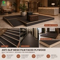 Contreplaqué filmé antidérapant écologique Jinbase Poplar 18 mm 1220x2440 mm E0 pour planchers de camions et plateformes de travail