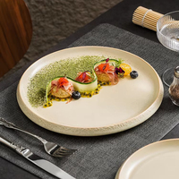 Assiette à steak en céramique de style occidental Assiettes à pâtes en porcelaine pour hôtels et restaurants Décor de maison Assiettes à dîner plates