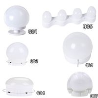 10pcs ampoules LED avec 3 lumières de couleur bâton éclairé personnalisé autour du bureau pour miroir de salle de bain et miroir cosmétique