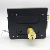 Serrure de porte principale extérieure de sécurité intelligente interphone sans clé contrôle d'accès 12V serrure de jante de porte électrique à Double cylindre avec housse de pluie