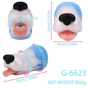 G6623, чашка для мастурбации в виде головы собаки, для мужчин, для орального секса, реалистичные животные, манжеты для влагалища, карманные куклы для стимуляции мужского пениса - Product Image 6