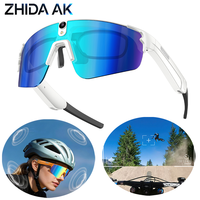 Lunettes de soleil connectées IA pour le cyclisme sportif avec caméra 8MP, enregistrement et photographie, appels Bluetooth, musique et logo personnalisé