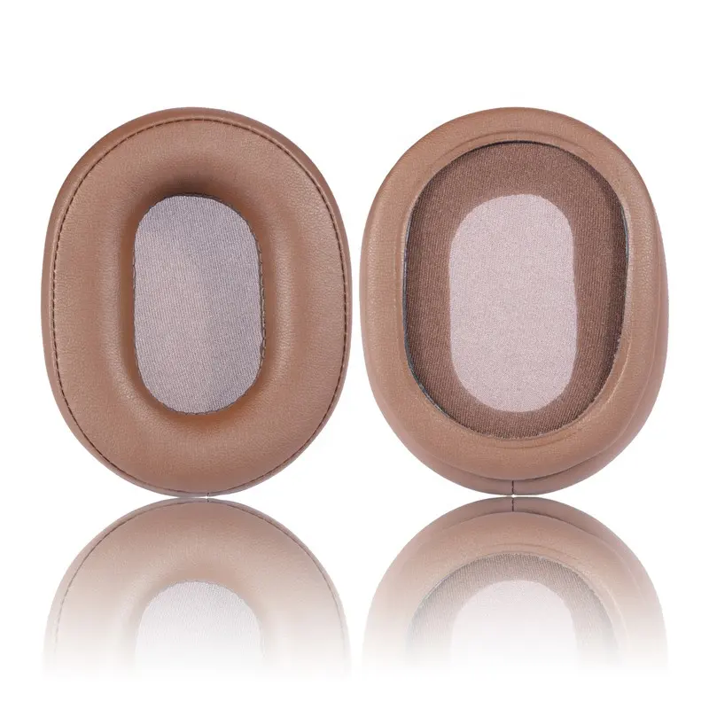 Brown and black artificial leather ear pads memory foam ear cushions Fit for Audio Technica ATH-MSR7 headphone