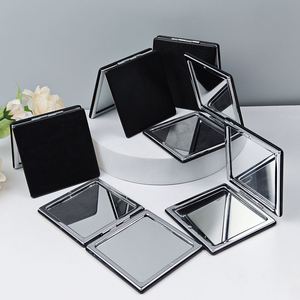 Portable Double-sided Folding Makeup Mirror Wholesale Private Label Small square Make up Mirror High Quality Cosmetic Mirror - Product Image 2