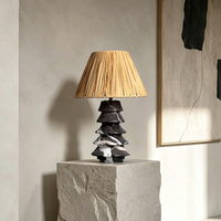 Lampe de table moderne rechargeable en marbre avec abat-jour en tissu, lampe de chevet nordique décorative pour chambre à coucher et salon