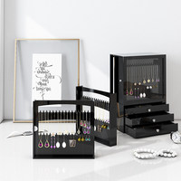 Boîte de rangement à bijoux de luxe en acrylique à trois niveaux, grande capacité, anti-oxydation, anti-ternissement, organisateur multifonctionnel