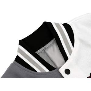 Blouson universitaire personnalisé 2026 pour femme, coupe courte, avec écussons, veste de printemps à manches longues et col rabattable tissé - Product Image 2