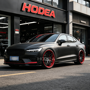 Juego de 2 Ruedas Forjadas Rojas de Perfil Bajo, Personalizadas de 18-24 Pulgadas, Ligeras, Aleación 6061-T6, ET/PCD Personalizados para BMW/Benz - Product Image 6