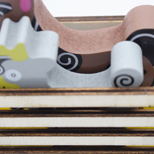 Juguete de Tren de Animales de Madera al por Mayor, Animales de Granja, Cerdo, Vaca, Caballo, Cabra, Vehículo de Transporte, Set Educativo de Coches de Inteligencia - Product Image 5