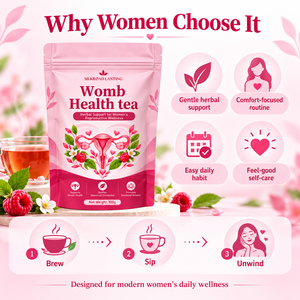 Thé pour la santé utérine à formule personnalisée avec feuille de framboisier et hibiscus pour l'équilibre féminin et le soulagement des règles, thé aux herbes en gros - Product Image 6