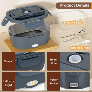 Contenedor de Alimentos Portátil de Acero Inoxidable de 1.5L, Calentador de Comida para el Hogar y el Automóvil con Bolsa de Transporte, Superventas al por Mayor - Product Image 4