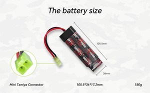 Bán buôn Mini RC xe ô tô 1600mAh 7h Ni-MH pin 8.4V 3.2V với Tamiya cắm 2/3A <span class=keywords><strong>NiMH</strong></span> Pin cho M6 4s2p hPa Airsoft AK - Product Image 4