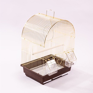 Jaula de Lujo para Pájaros, Fabricada en China, de Metal y Alambre Dorado, para Loros Pequeños, Jaula Dorada para Pájaros - Product Image 3