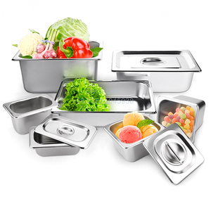 Fábrica de alta calidad, precio barato, tamaño completo, Hotel, cocina, acero inoxidable, <span class=keywords><strong>comida</strong></span>, Gastronorm GN, contenedor, sartén con tapa - Product Image 3