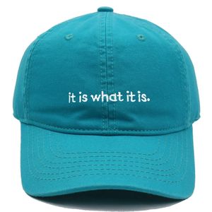 Cappellino da baseball ricamato IT Is What IT Is per adulti, cappello da papà regolabile morbido e casual in stile retrò minimalista - Product Image 6